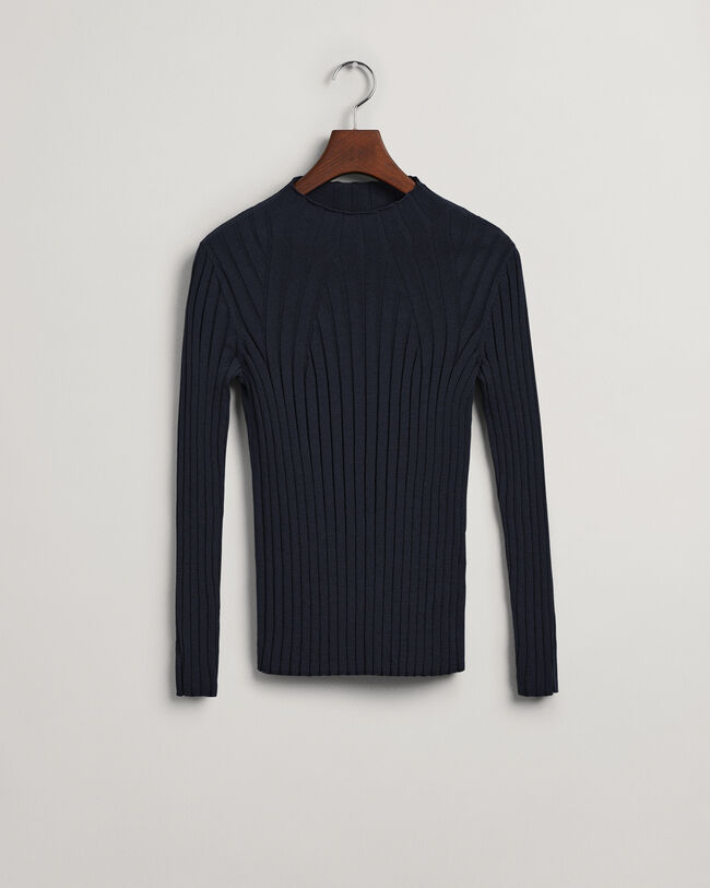 Camisola em malha canelada