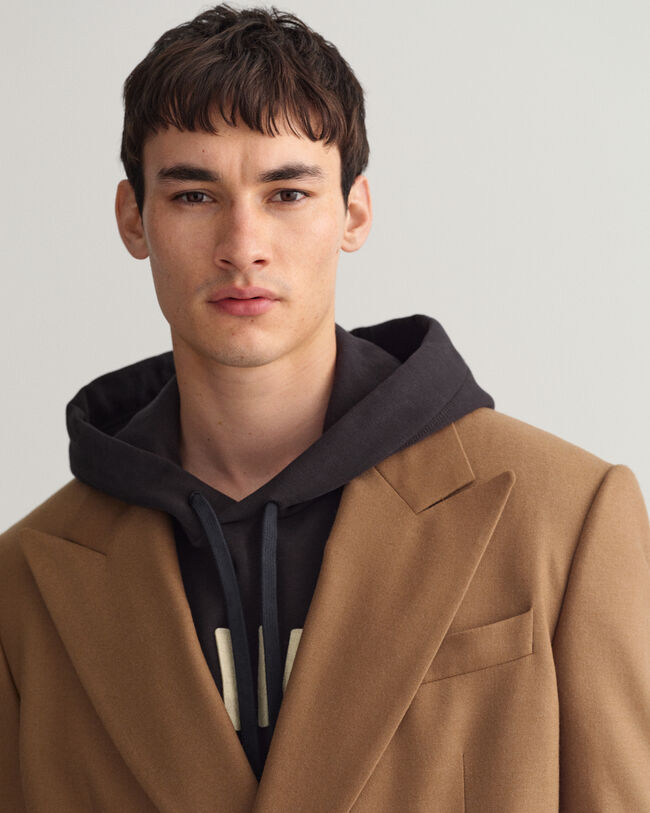 Blazer de fato em flanela oversized