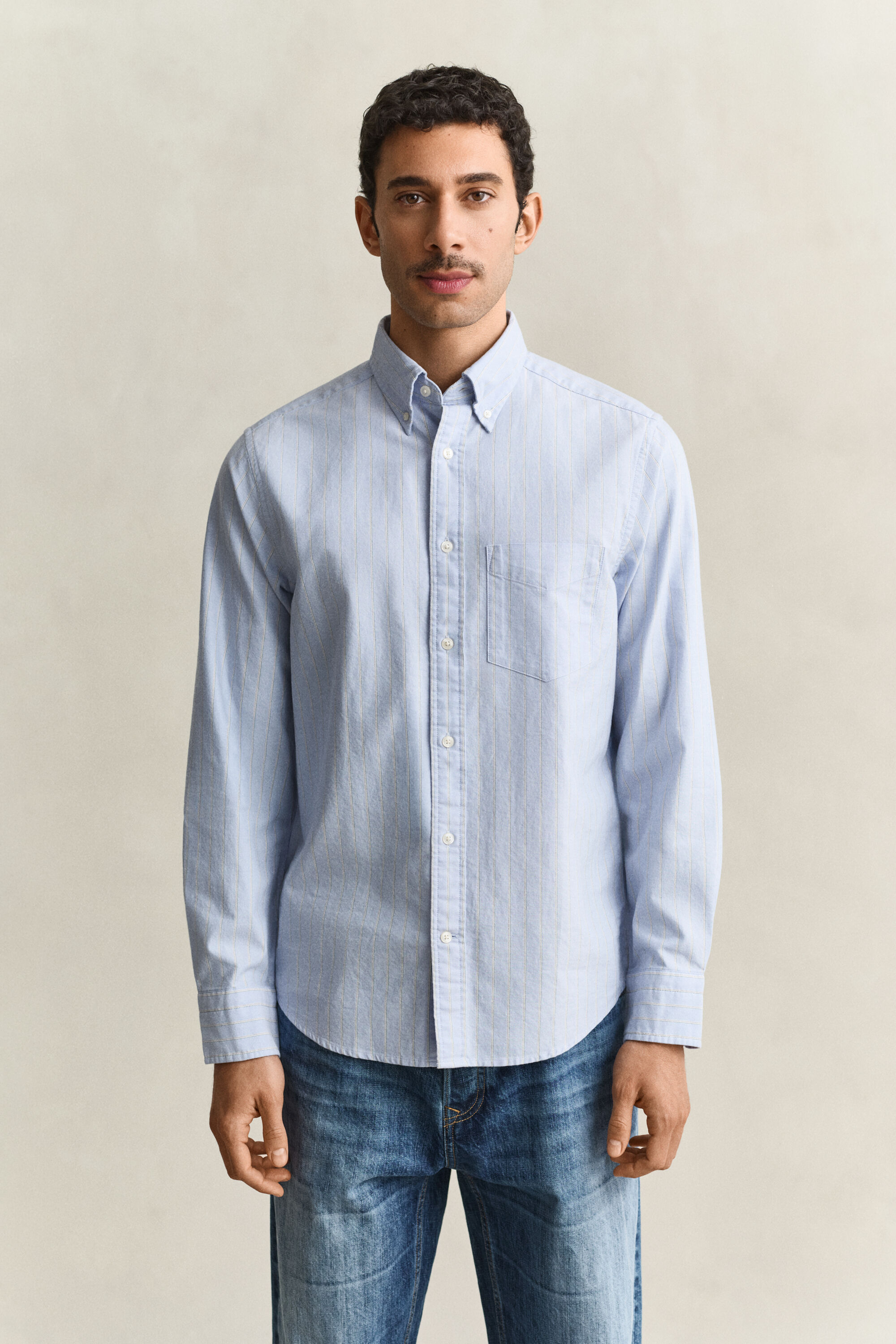 Camisa Oxford Archive às riscas