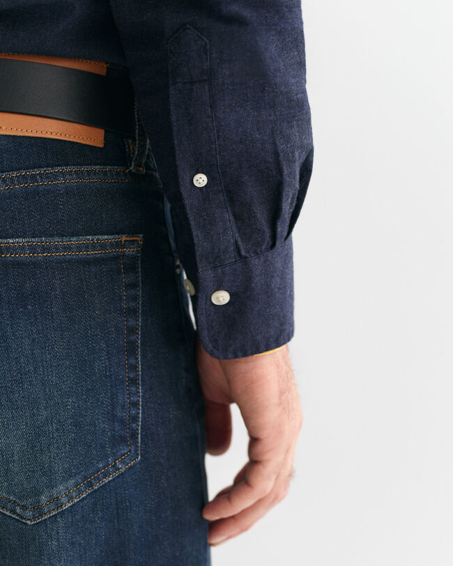 Camisa em flanela mesclada regular fit