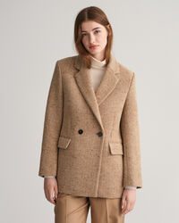 Blazer com padrão espinha de peixe regular fit