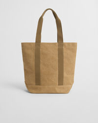 Mala tote em lona com efeito desgastado