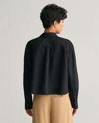 Camisa curta em linho relaxed fit