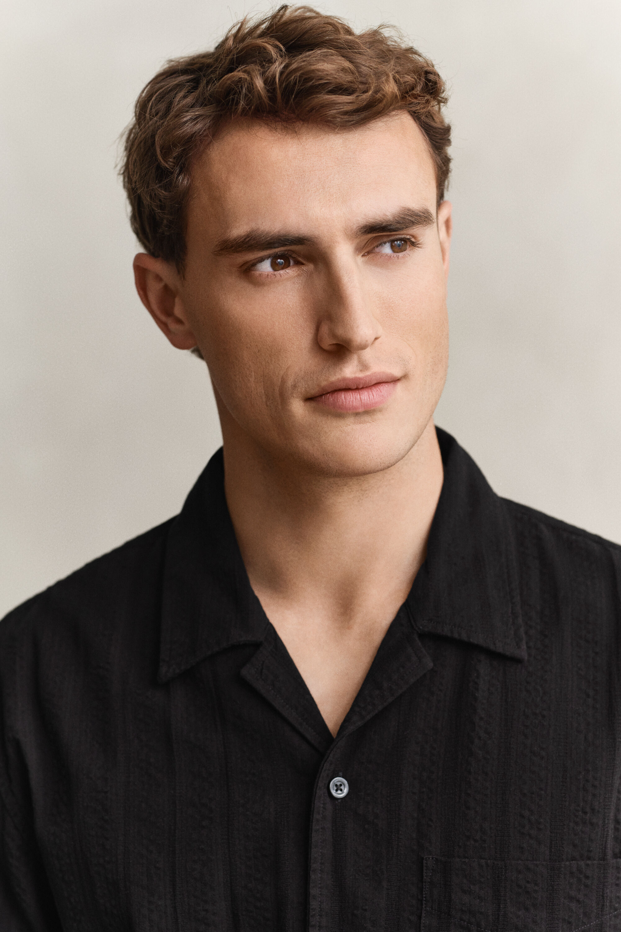 Camisa às riscas Dobby relaxed fit