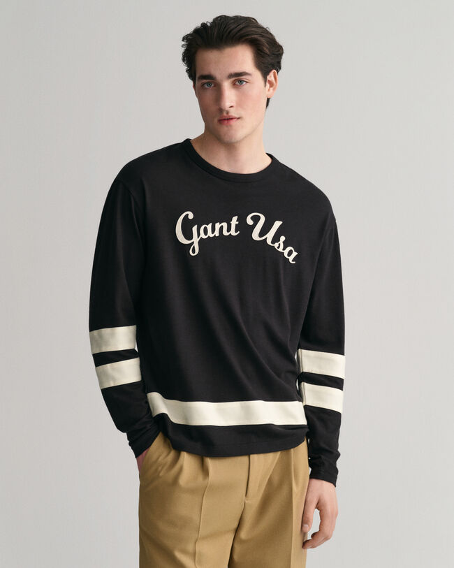 T-shirt de manga comprida Script Graphic