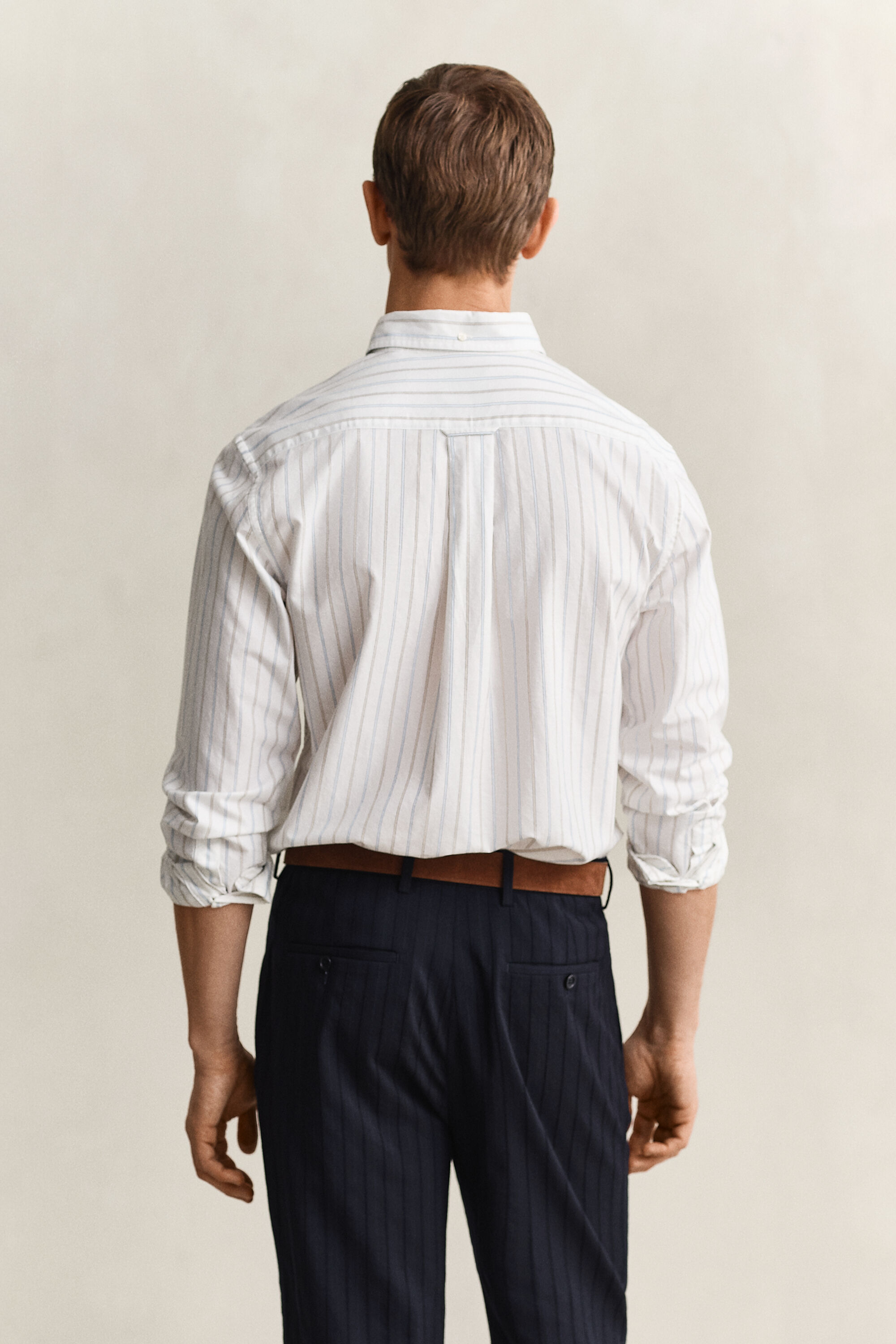 Camisa Oxford às riscas Classic