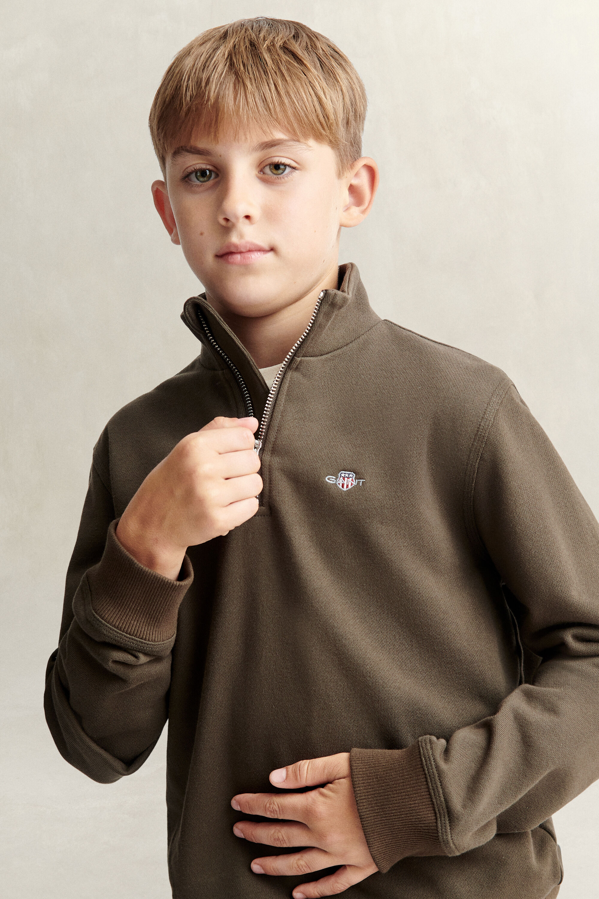 Sweatshirt com meio fecho de correr Shield Teen Boys