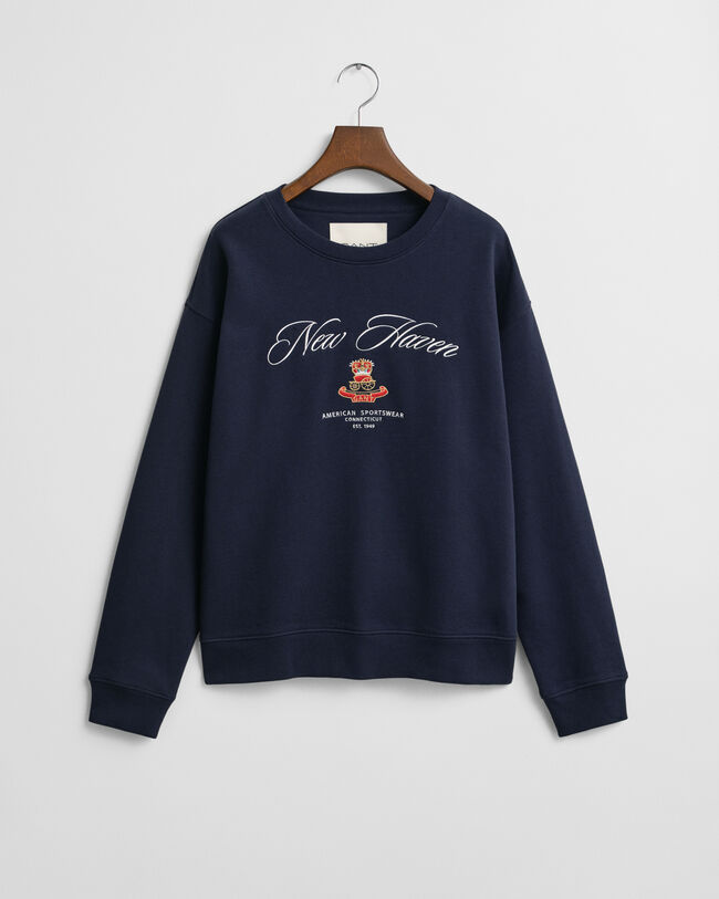 Sweatshirt com decote redondo Crest Graphic