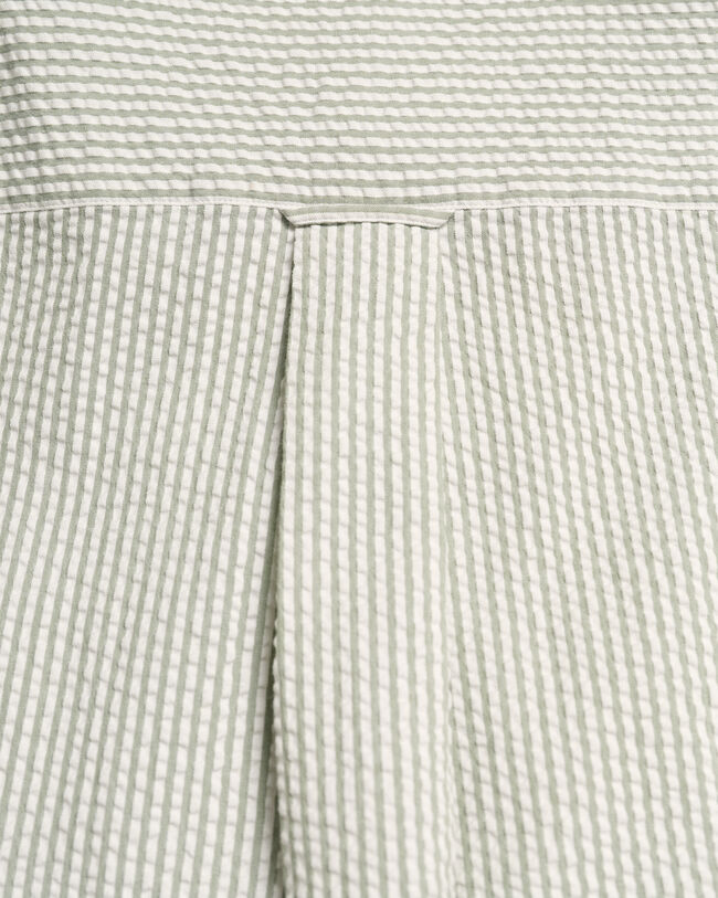 Camisa de manga curta Seersucker corte normal