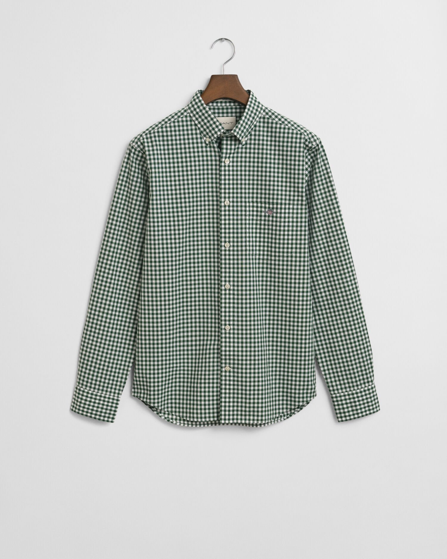 Camisa em popelina gingham Classic regular fit