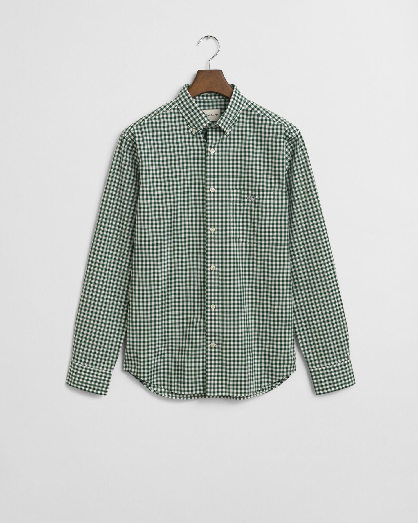 Camisa em popelina gingham Classic regular fit