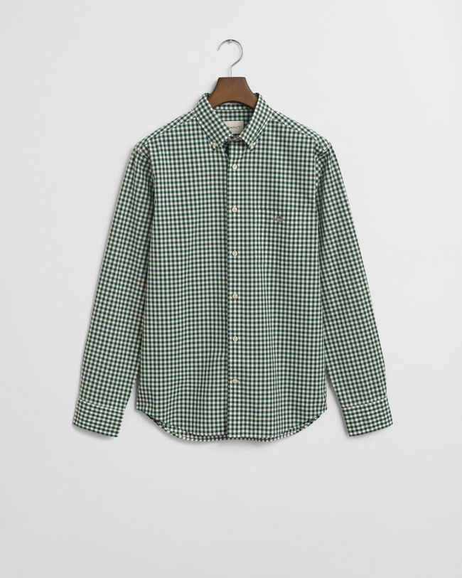 Camisa em popelina gingham Classic regular fit