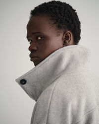 Casaco curto em mistura de lã