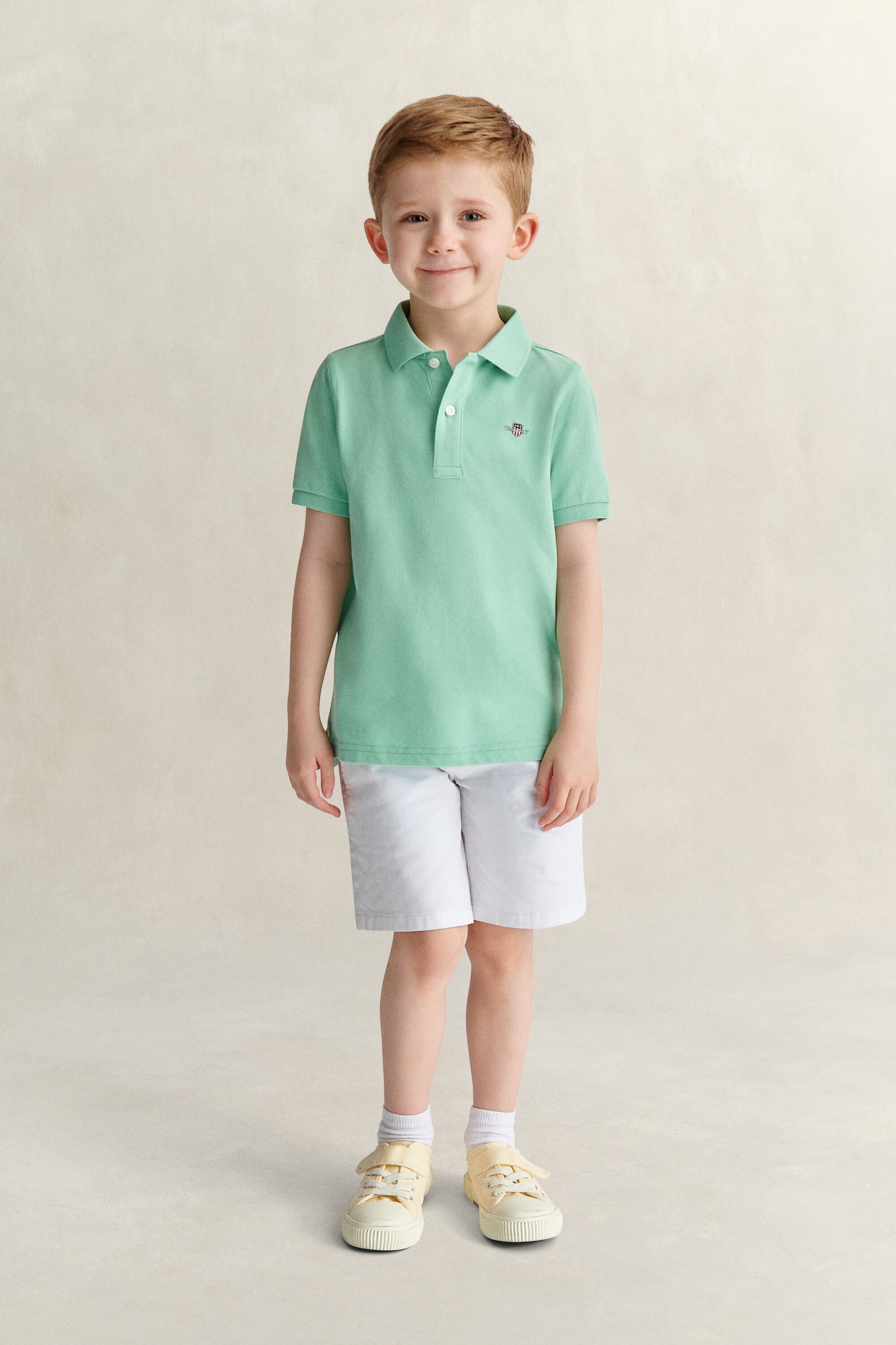 Polo em algodão piqué Shield Kids