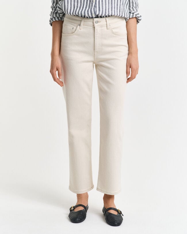 Calças de ganga em cru perna Straight