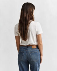 T-shirt com decote em V Shield