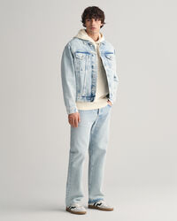 Sweatshirt com capuz e lavagem intensa