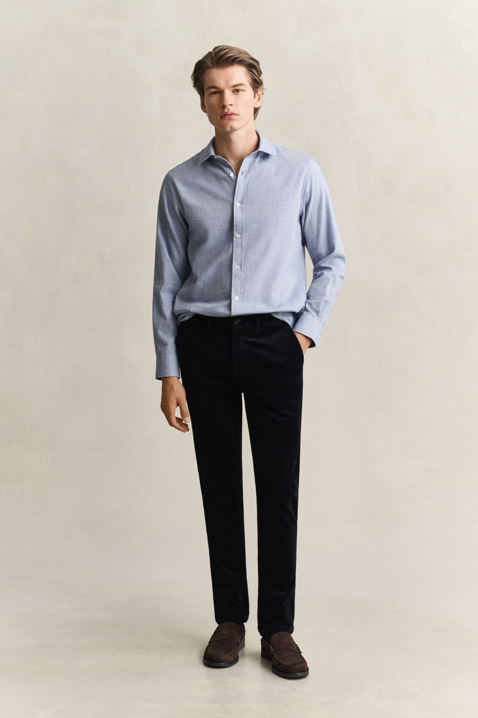 Calças chino de bombazina slim fit