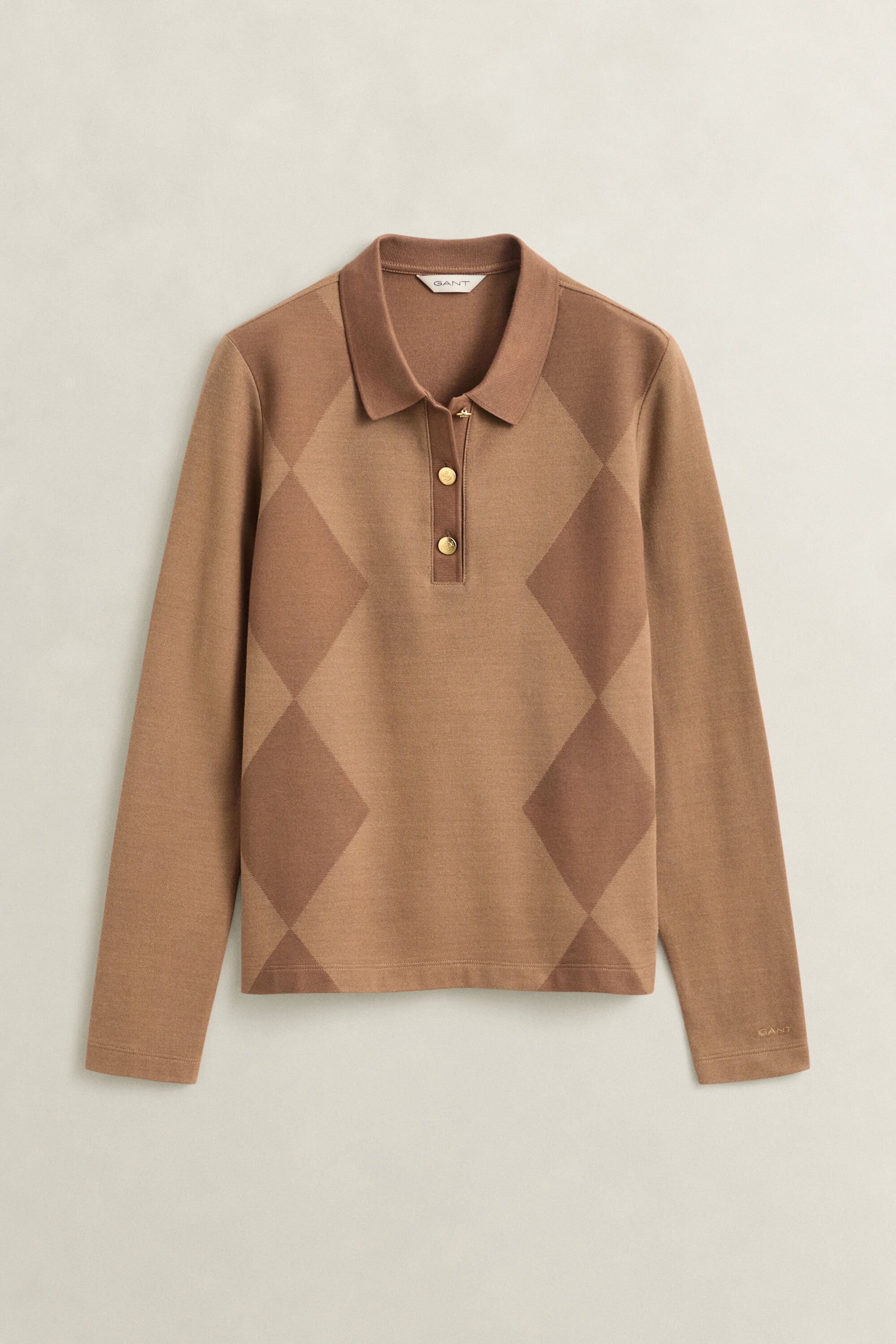 Polo com mangas compridas Argyle