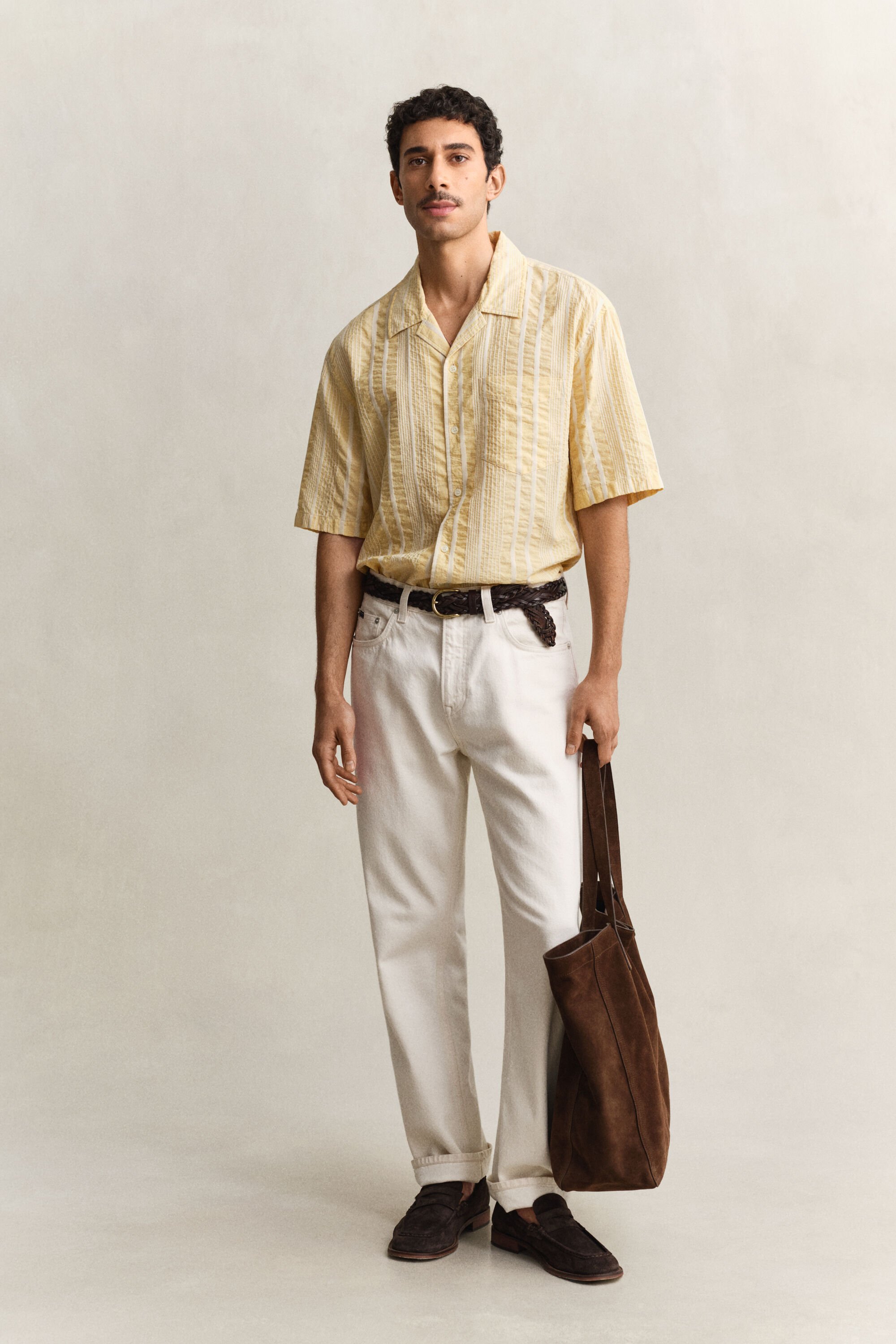 Camisa de manga curta Seersucker