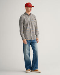 Camisa em sarja gingham regular fit