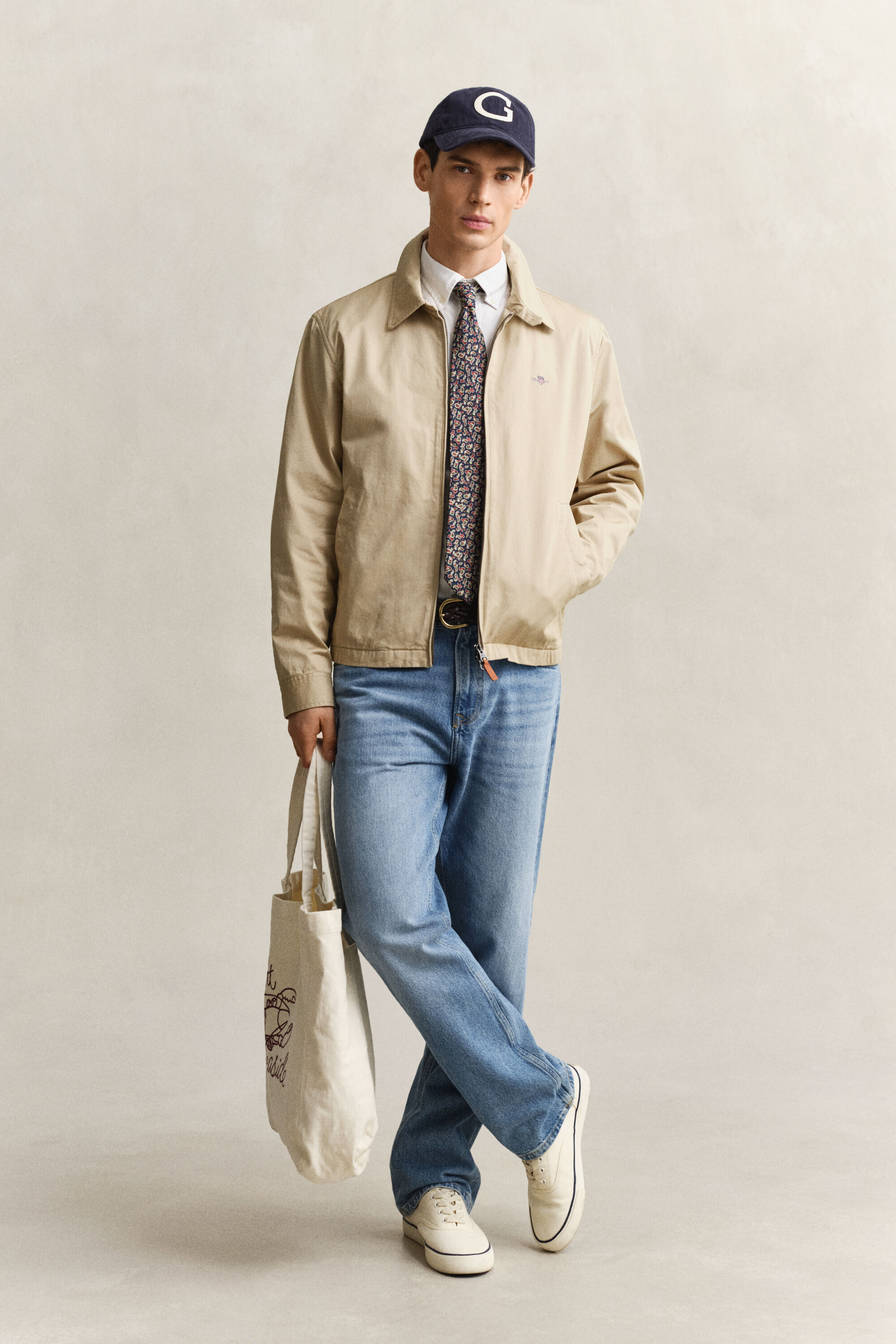 Casaco Windcheater em algodão