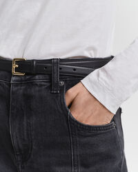 Top com gola alta em algodão leve