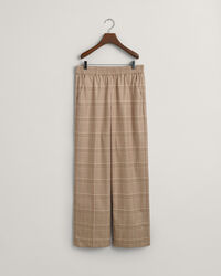 Calças Pull-On com padrão de xadrez relaxed fit