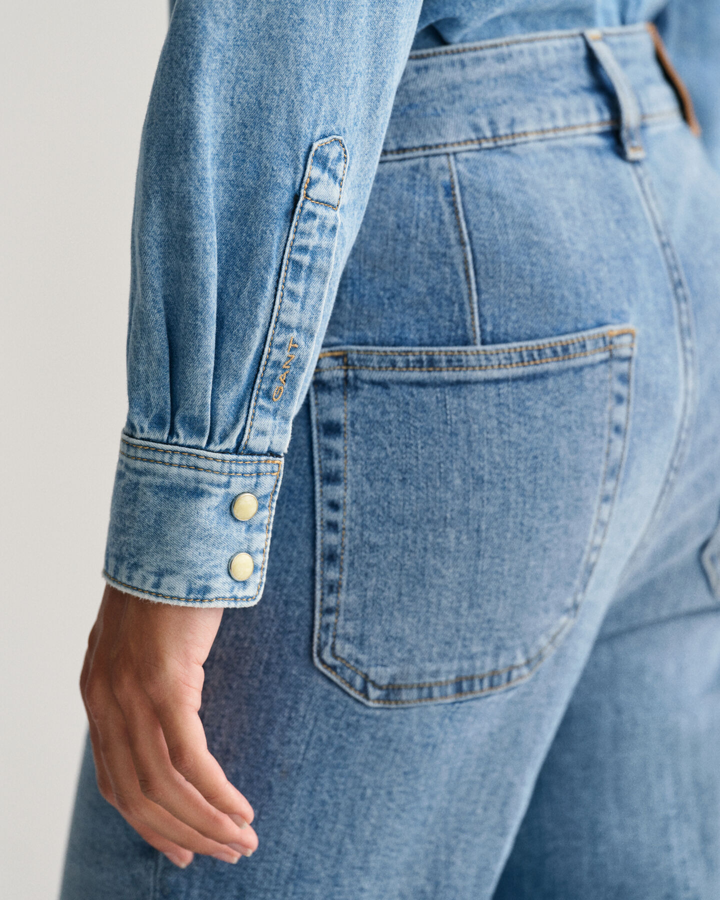 Camisa de ganga regular fit