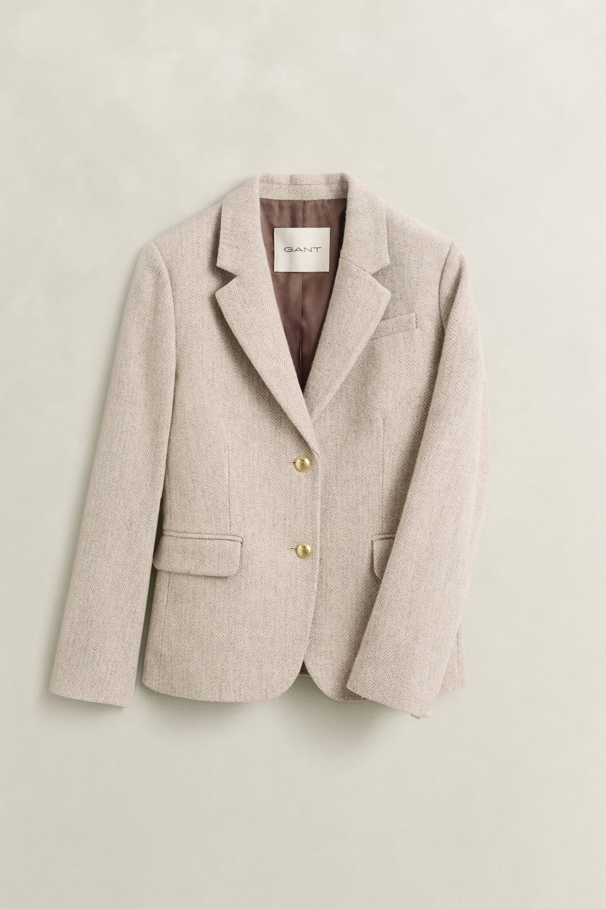 Blazer com padrão espinha de peixe