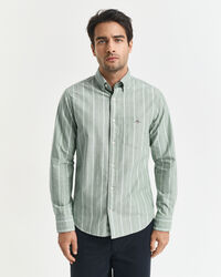 Camisa Oxford clássica às riscas regular fit