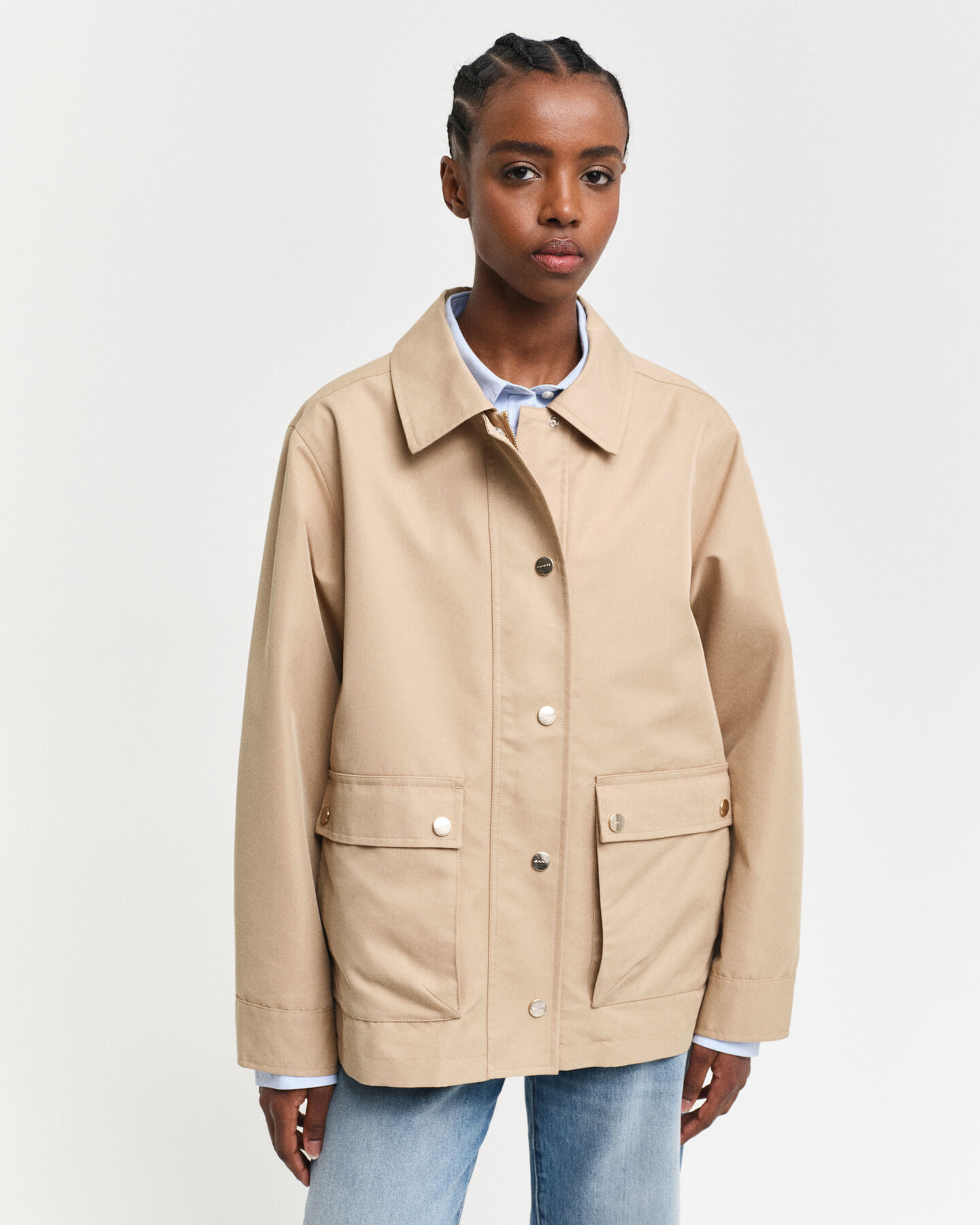 Casaco em sarja de algodão