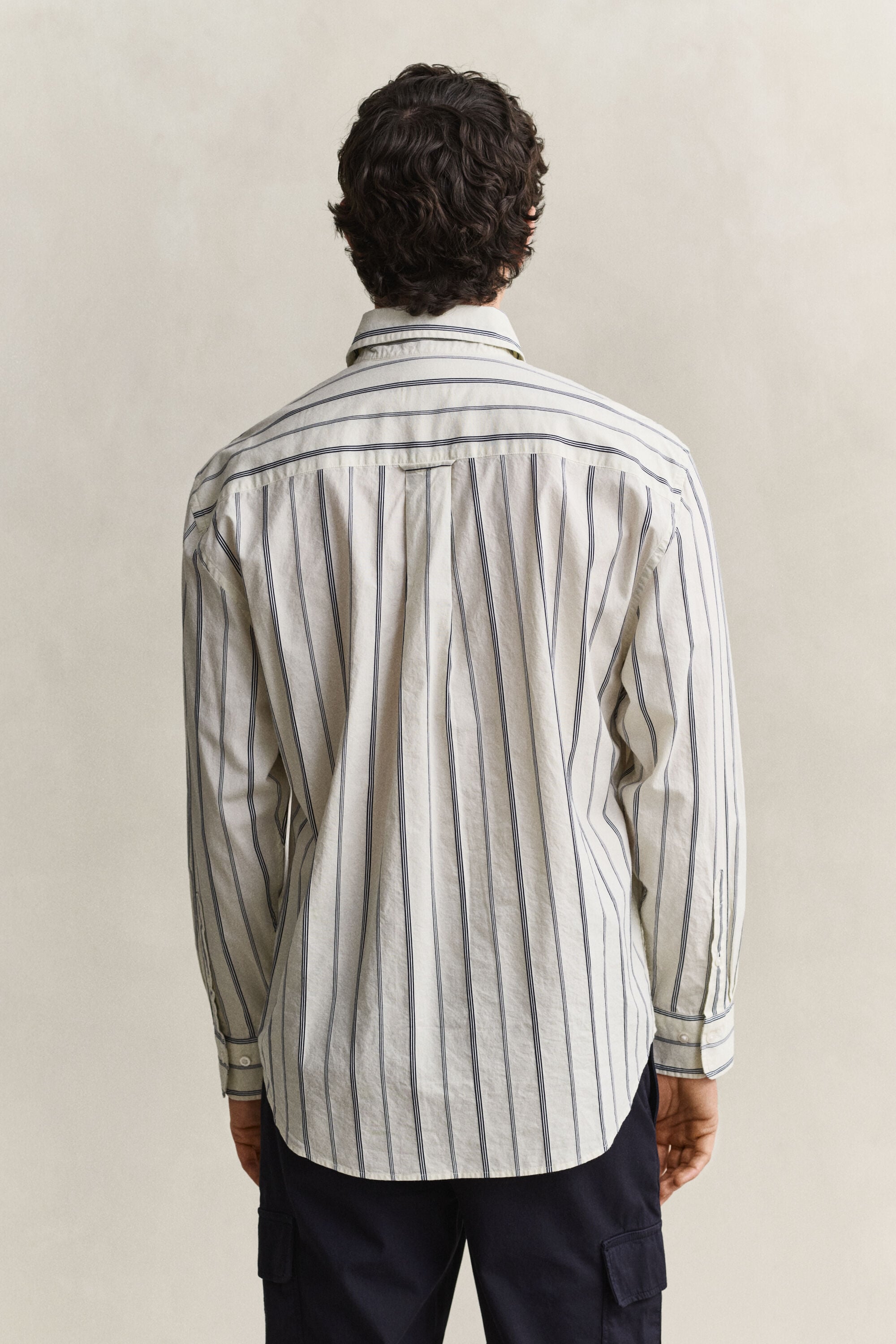 Camisa às riscas Dobby relaxed fit