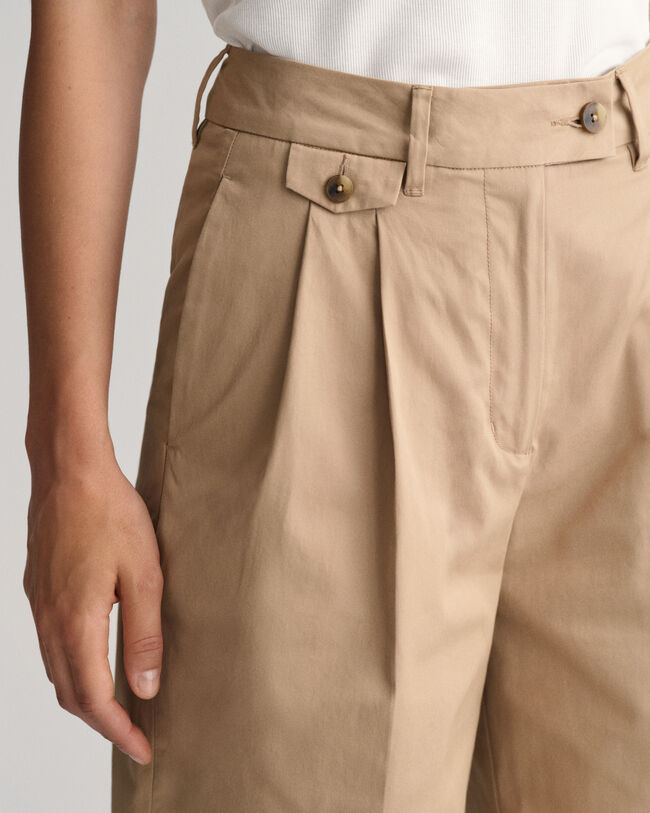 Cal&ccedil;&otilde;es chino com pregas relaxed fit