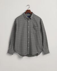 Camisa de algodão com padrão Houndstooth oversized