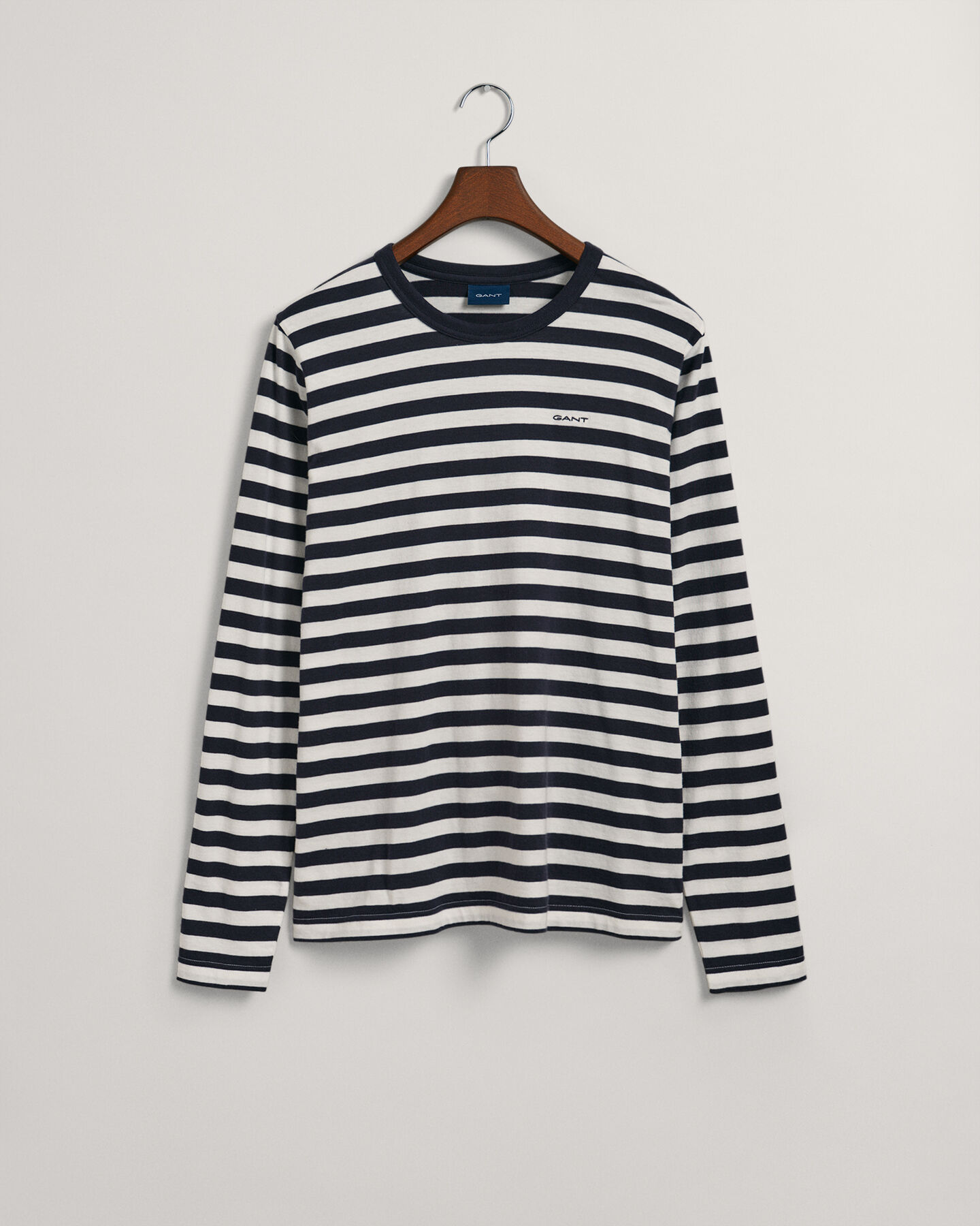 T-shirt de manga comprida às riscas