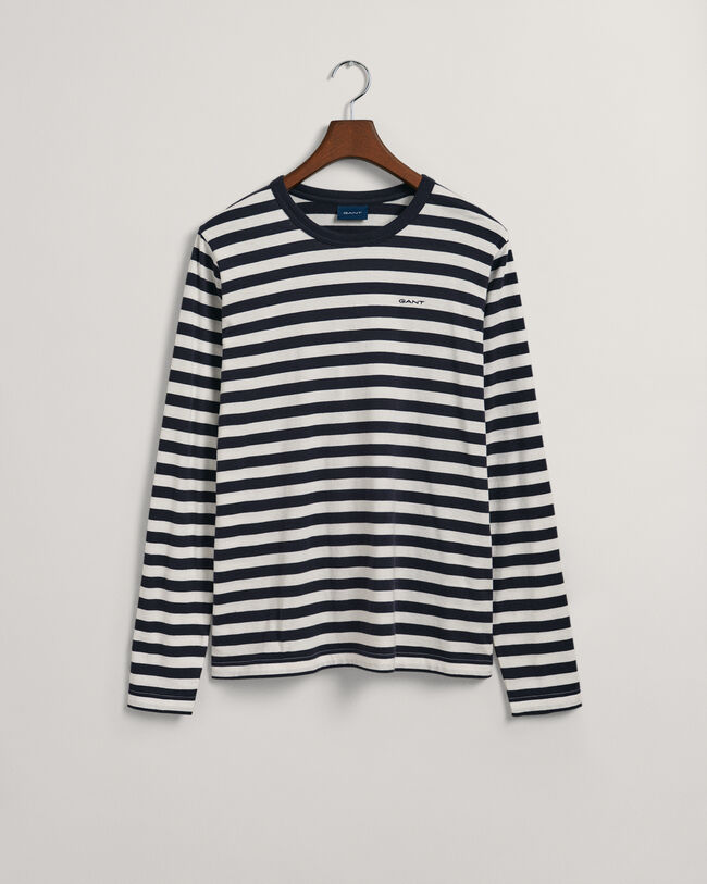 T-shirt de manga comprida às riscas