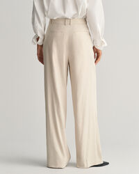 Calças sob medida em linho com elastano relaxed fit