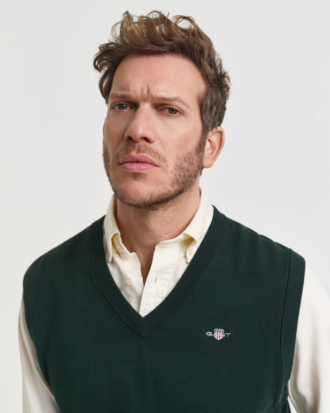 Pulover sem mangas em algodão clássico