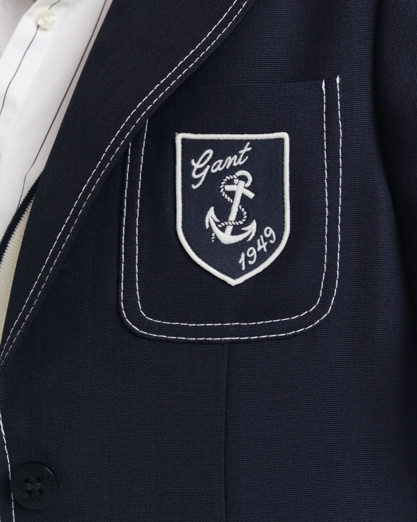 Blazer Bullion com pesponto Contrast