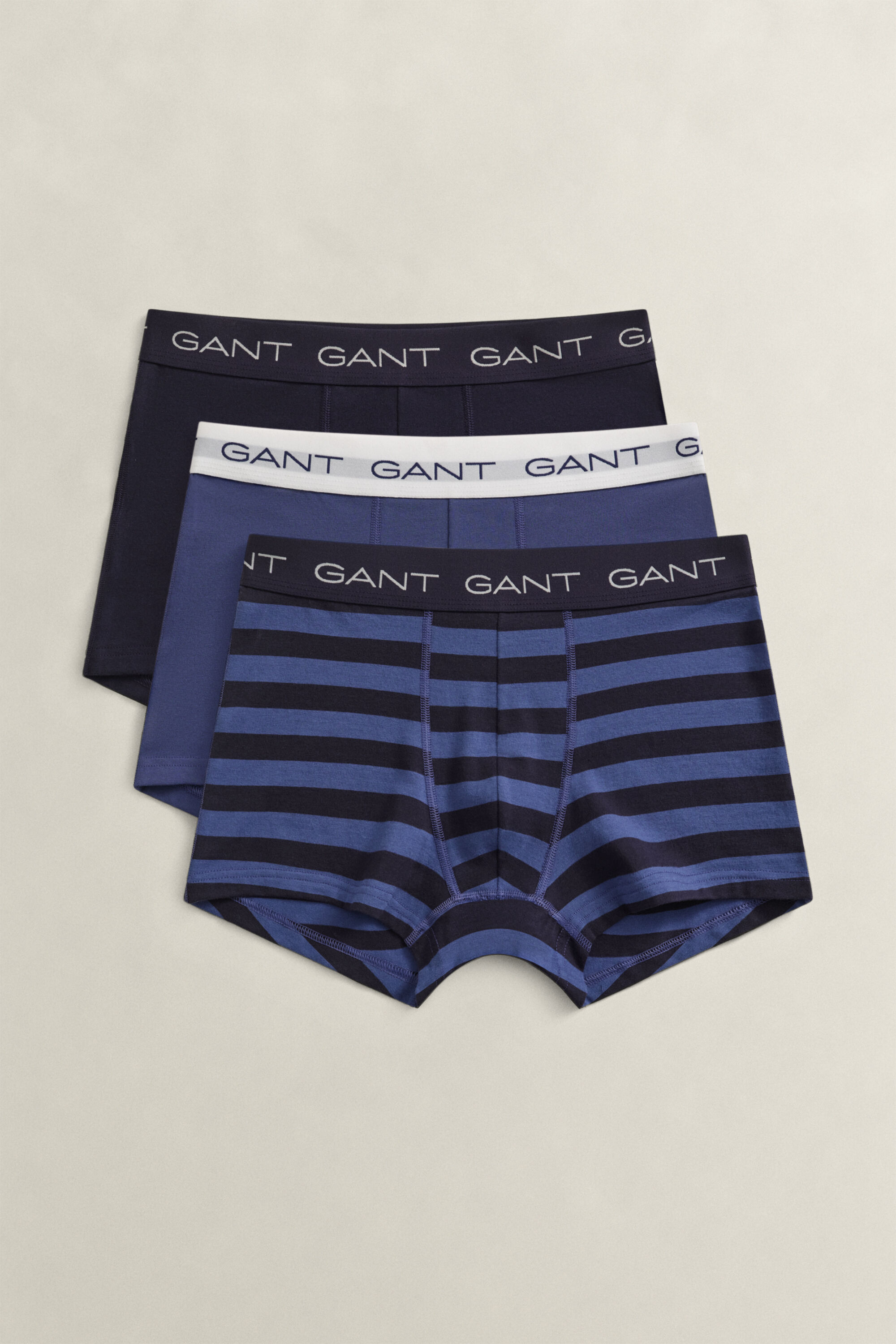 Caixa de presente com pack de 3 boxers às riscas