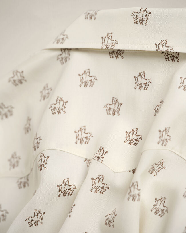 Camisa Western em seda Wrangler x GANT slim fit