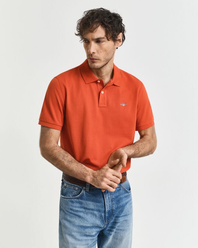 Polo em algod&atilde;o piqu&eacute; Shield regular fit