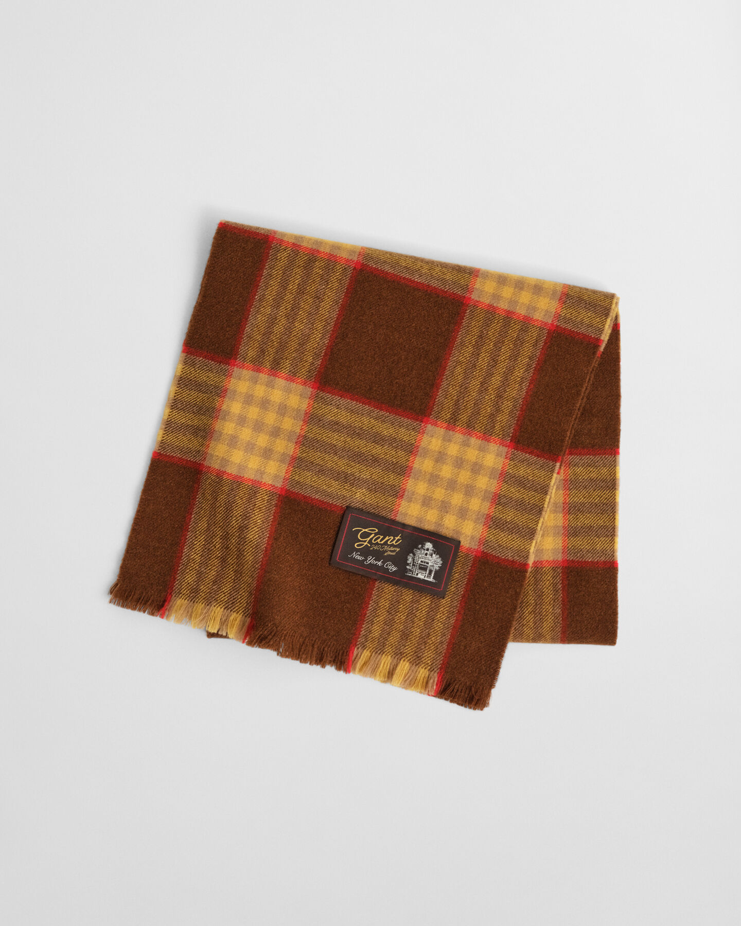 Cachecol com padrão de xadrez