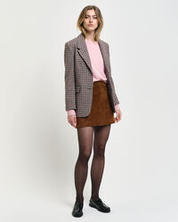 Pulover em malha fina com decote redondo