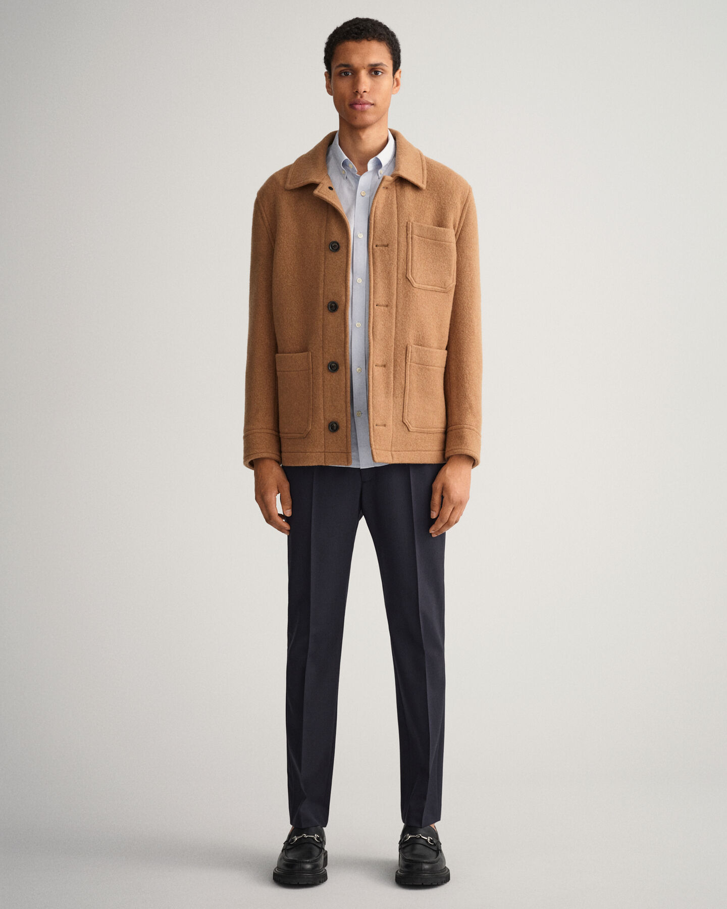 Camisa em popelina slim fit