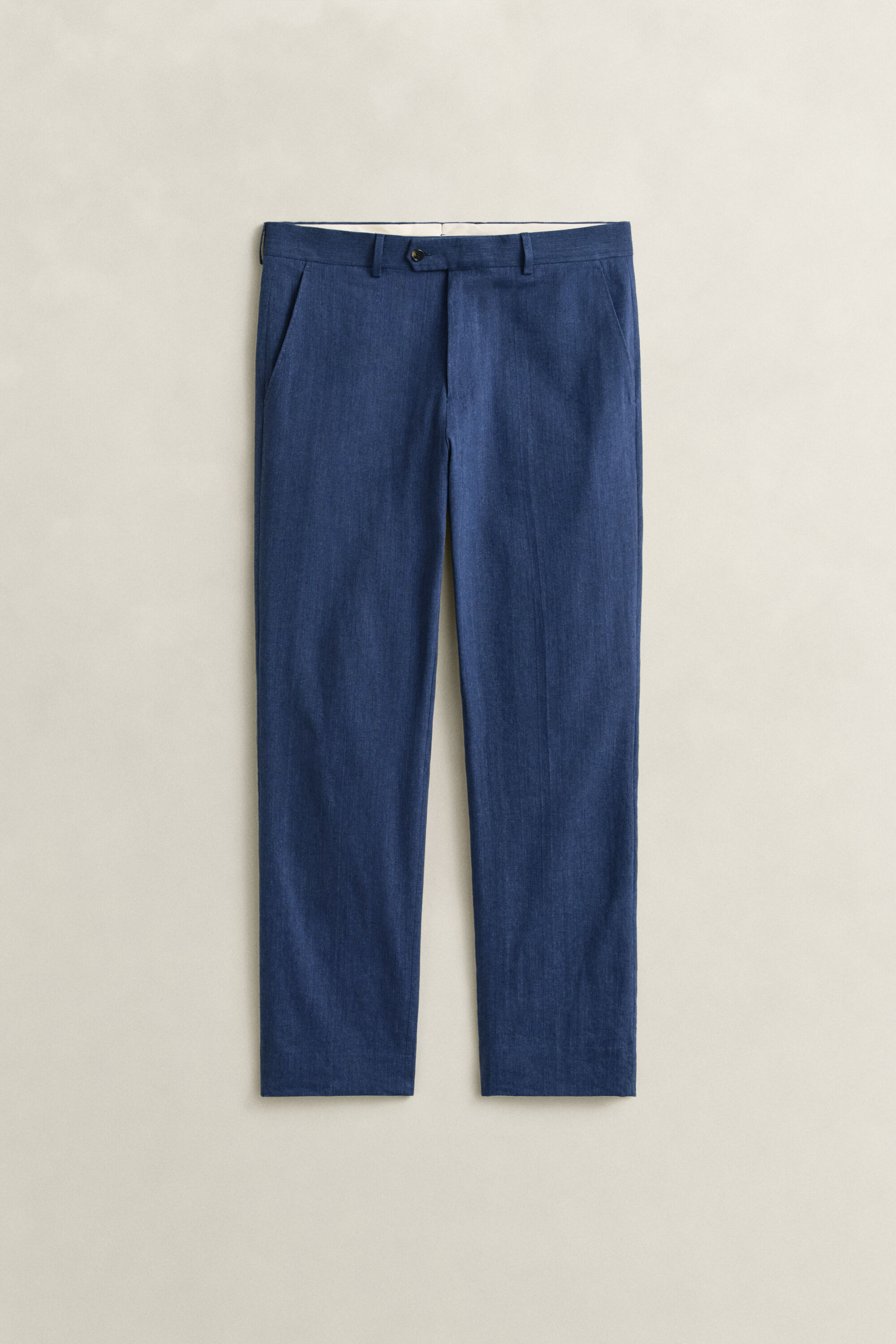 Calças de fato em mistura de linho