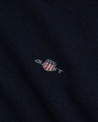 Camisola de malha tipo polo em lã extrafina