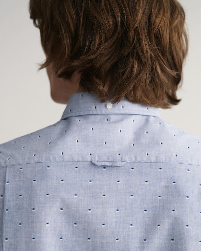 Camisa &agrave;s bolinhas Dobby slim fit