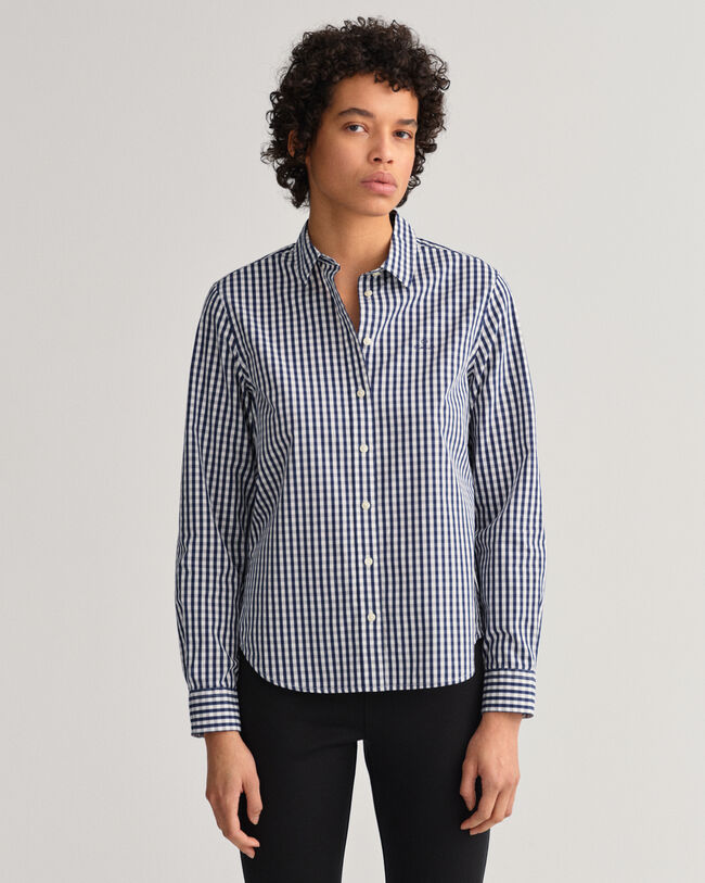 Camisa em popelina gingham regular fit